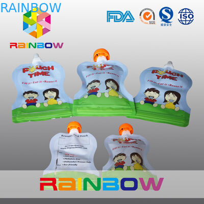 Αργυροειδές ριγμένο στάσεων επάνω σύνολο σακουλών που τυπώνεται με τη λαβή/την ετικέτα