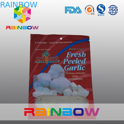 Φρέσκες ξεφλουδισμένες πλαστικές σακούλες σκόρδου που συσκευάζουν/τσάντα φερμουάρ Mylar