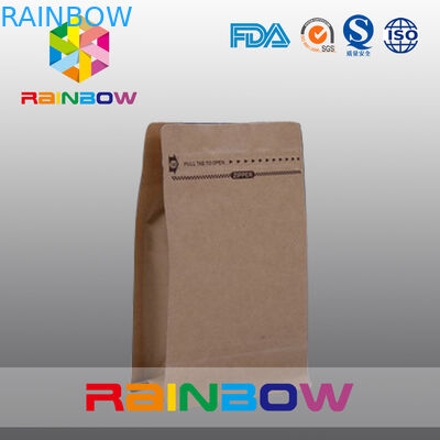 Προσαρμοσμένες φυσικές τσάντες καφετιού εγγράφου για τη Jerky συσκευασία βόειου κρέατος