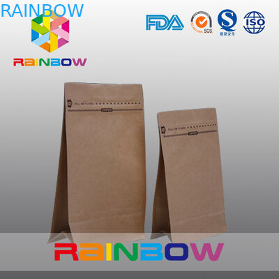 Προσαρμοσμένες φυσικές τσάντες καφετιού εγγράφου για τη Jerky συσκευασία βόειου κρέατος