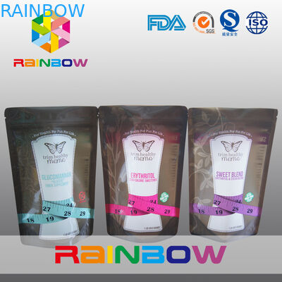 Στάση επάνω στις τσάντες πρόχειρων φαγητών φερμουάρ/πλαστική συσκευασία τροφίμων για τον ίσο γλυκαντικών ουσιών