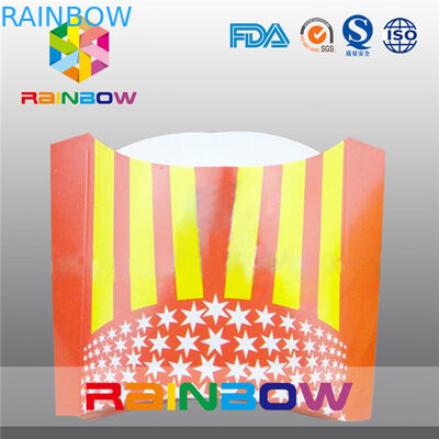 Προϊόν μίας χρήσης που διπλώνει το συσκευάζοντας κιβώτιο εγγράφου για τις τηγανιτές πατάτες που συσκευάζουν το κιβώτιο