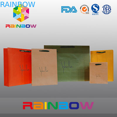 Μοναδικές τσάντες εγγράφου σχεδίου άσπρες/κόκκινες τυπωμένες συνήθεια με τη λαβή