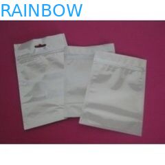 Άσπρη αργυροειδής δευτερεύουσα τυπωμένη συνήθεια μαγειρεύοντας τσάντα φύλλων αλουμινίου αργιλίου 3 με το φερμουάρ