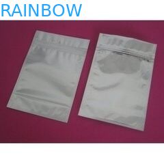 Άσπρη αργυροειδής δευτερεύουσα τυπωμένη συνήθεια μαγειρεύοντας τσάντα φύλλων αλουμινίου αργιλίου 3 με το φερμουάρ