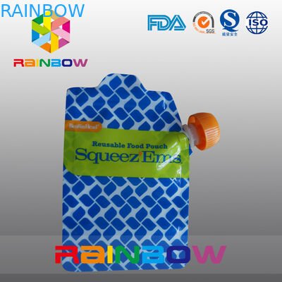 Τοποθετημένες σε στρώματα τσάντες σωλήνων στρώματος ανακυκλωμένες υλικό υγρές με το φερμουάρ για τις παιδικές τροφές