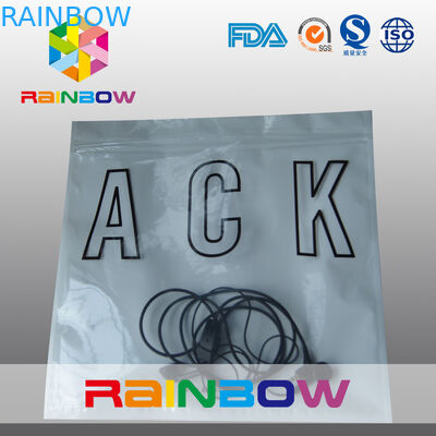 Δευτερεύουσα πίσω αντιστατική τσάντα μαργαριταριών σφραγίδων τρία διαφανής μπροστινή άσπρη με το φερμουάρ