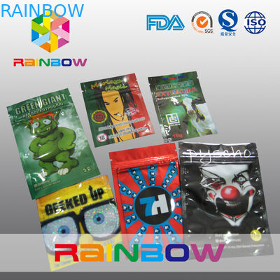 Δευτερεύουσα συσκευασία θυμιάματος σφραγίδων τρία βοτανική/τσάντα φερμουάρ ποτ πουρί καρυκευμάτων