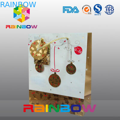 Η πολυτέλεια τύπωσε την προσαρμοσμένη τσάντα εγγράφου επίπεδων κατώτατων σημείων με Drawstring για το δώρο