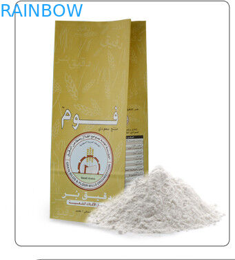 Προσαρμοσμένη κορυφή τσαντών εγγράφου της Kraft επίπεδων κατώτατων σημείων καφετιά ανοικτή για το πρόχειρο φαγητό