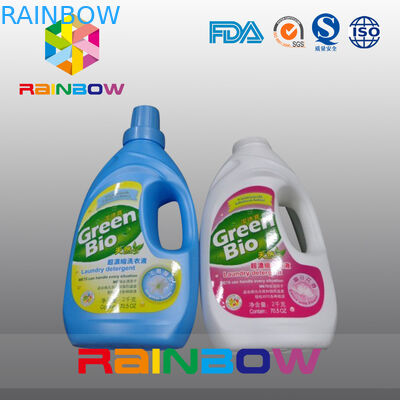 Αδιάβροχη αυτοκόλλητη ετικέττα για το πλαστικό μπουκάλι, αυτοκόλλητες ετικέτες μανικιών για τα υγρά καθαριστικά μπουκάλια