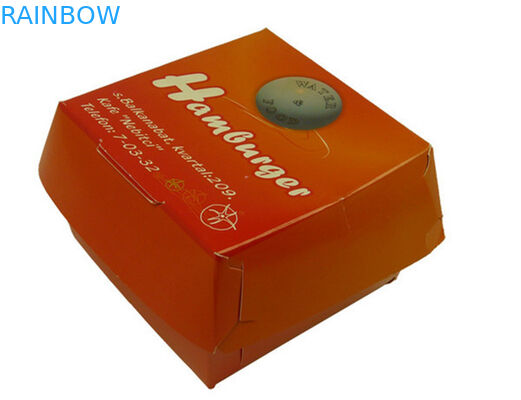 Τυπωμένο συνήθεια σχέδιο συσκευασίας κιβωτίων εγγράφου για το εστιατόριο γρήγορου φαγητού