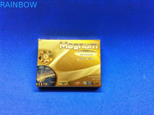 Χρυσή συσκευασία κιβωτίων εγγράφου σφράγισης για τα σεξουαλικές βοτανικές χάπια/τις κάψες τονωτικών