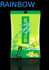 Στιλπνό δευτερεύον Gusset φύλλο αλουμινίου αργιλίου τσαντών τσαγιού συσκευάζοντας, πράσινη σακούλα καφέ δεσμών κασσίτερου