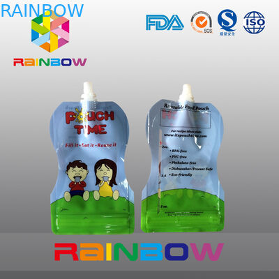 Ελεύθερος τύπος 5 Oz στάση επάνω στη συσκευασία σακουλών για τα τρόφιμα Babay με το φερμουάρ Reclosbale