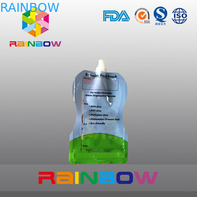 Ελεύθερος τύπος 5 Oz στάση επάνω στη συσκευασία σακουλών για τα τρόφιμα Babay με το φερμουάρ Reclosbale