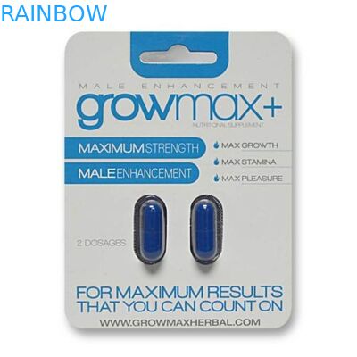 Τυπωμένη συνήθεια συσκευασία καρτών εγγράφου ένωσης για το αρσενικό τονωτικό αυξήσεων με δύο τρύπες