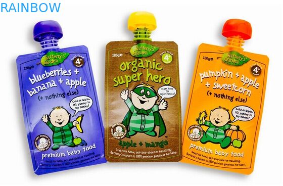 Δευτερεύουσα Gusset Transprent σακούλα για το νερό/ποτό, Doypack με το φερμουάρ