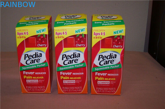 Τυπωμένο συνήθεια κιβώτιο εγγράφου για τη συσκευασία μειωτών πόνου, Reliever πόνου συσκευασίες κιβωτίων εγγράφου