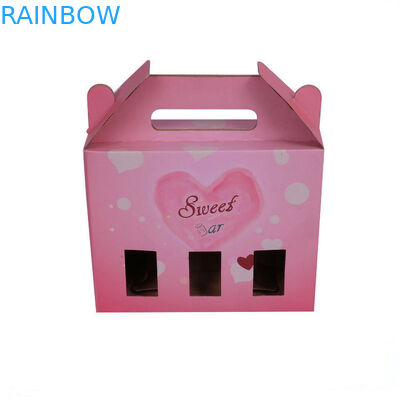 Αυτόματη κλειστή συσκευασία κιβωτίων χαρτιού δώρων, ζαρωμένη χαρτονένια περίπτωση με το παράθυρο