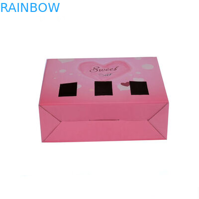 Αυτόματη κλειστή συσκευασία κιβωτίων χαρτιού δώρων, ζαρωμένη χαρτονένια περίπτωση με το παράθυρο