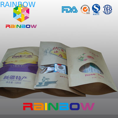 Συσκευασία τσαντών πρόχειρων φαγητών εγγράφου εκτύπωσης συνήθειας, πρόχειρο φαγητό Doupack βαθμού τροφίμων με Ziplock