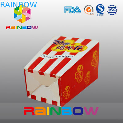 Το γρήγορο φαγητό προσάρμοσε τηγανισμένες τσάντες εγγράφου κοτόπουλου τσαντών εγγράφου τις Popcorn