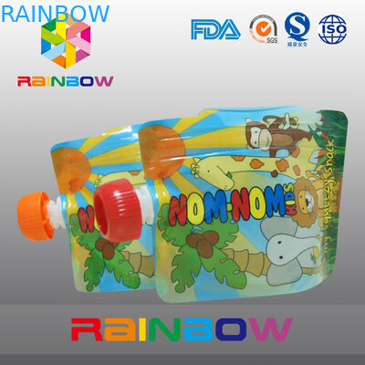 Συσκευασία σακουλών σωλήνων παιδικών τροφών στάσεων επάνω επαναχρησιμοποιήσιμη με το φερμουάρ στην κορυφή