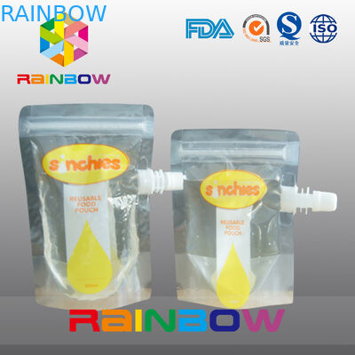 Συσκευασία σακουλών σωλήνων παιδικών τροφών στάσεων επάνω επαναχρησιμοποιήσιμη με το φερμουάρ στην κορυφή