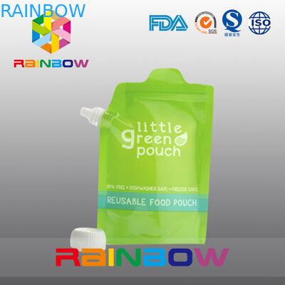 Συσκευασία σακουλών σωλήνων παιδικών τροφών στάσεων επάνω επαναχρησιμοποιήσιμη με το φερμουάρ στην κορυφή