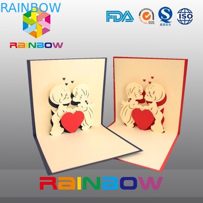 Πολυτελείς προσαρμοσμένες τσάντες εγγράφου για την κάρτα γαμήλιας πρόσκλησης με τη ζωηρή τυπωμένη ύλη