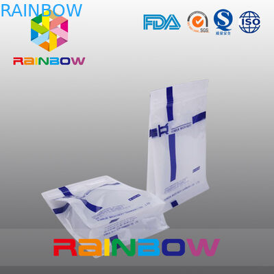 Η συνήθεια τύπωσε τις πλαστικές τσάντες επίπεδων κατώτατων σημείων, κατώτατη τσάντα φραγμών σφραγίδων τετραγώνων με το σαφές παράθυρο