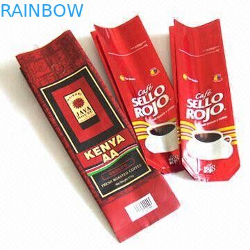 Καφέ φασολιών συσκευάζοντας τσάντες τσαγιού τσαντών πλαστικές που συσκευάζουν για τον καφέ, τετραγωνικές κατώτατες τσάντες