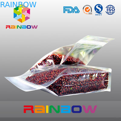 Πλαστικές διαφανείς κατώτατο gusset ziplock φασόλια/τσάντες συσκευασίας τροφίμων