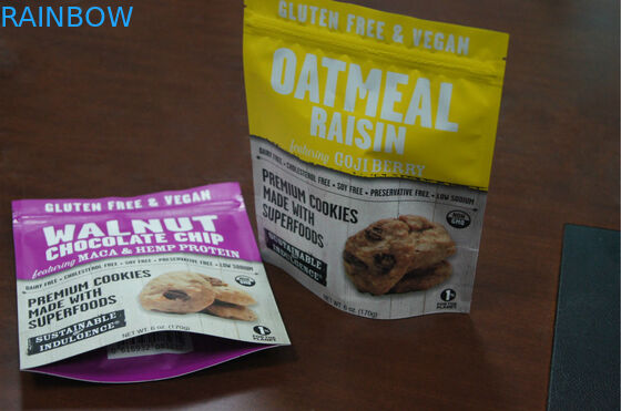 Πλαστικό πρόχειρο φαγητό βαθμού τροφίμων που συσκευάζει Doypack με Ziplock στο σχέδιο συνήθειας