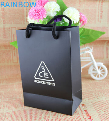 Η συνήθεια σχεδίασε τις πράσινες τσάντες εγγράφου της Kraft με τη συσκευάζοντας τσάντα τσαγιού λαβών βαμβακιού