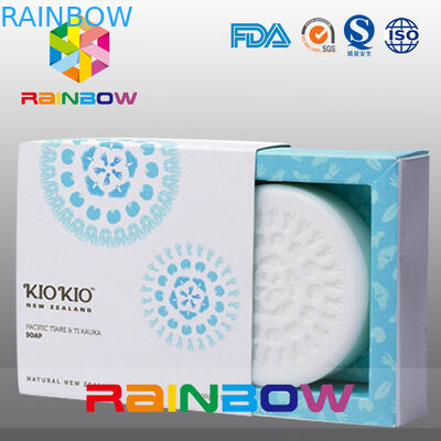 Συσκευασία κιβωτίων εγγράφου για τη συσκευασία σαπουνιών/προσαρμοσμένο κιβώτιο σαπουνιών με το σαφές παράθυρο