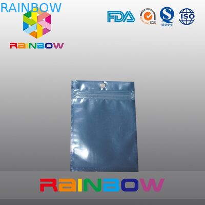 Μπροστινή διαφανής πίσω σακούλα τροφίμων της Pet φύλλων αλουμινίου με το φερμουάρ, τσάντα δολώματος αλιείας