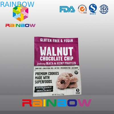 Ziplock Doypack μπισκότων πλαστικών σακουλών επιφάνειας μεταλλινών μαλακές συσκευάζοντας τσάντες