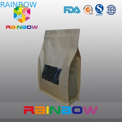 Το έγγραφο 8 της Kraft δευτερεύουσα σακούλα καφέ σφραγίδων, κατώτατο gusset τσάντες έψησε τη συσκευασία φασολιών καφέ