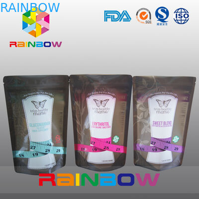 Πλαστικές ziplock κατώτατο gusset τσάντες για τη συσκευασία ζάχαρης/καραμελών/καρυκευμάτων