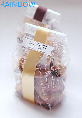 Τροφίμων στιλπνές πλαστικές σακούλες σχεδίου βαθμού προσαρμοσμένες που συσκευάζουν τις τσάντες μπισκότων