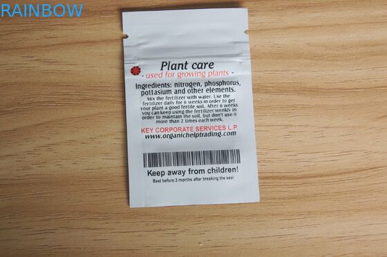 Λάμποντας άσπρο μικρό Ziplock λίπασμα που συσκευάζει το πλαστικό μόνο κοστούμι τσαντών σφραγίδων για την ανάπτυξη των εγκαταστάσεων