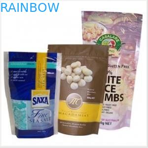 Resealable συσκευάζοντας τσάντα πλαστικών σακουλών φερμουάρ για τα μπισκότα/τη συσκευάζοντας τσάντα κροτίδων