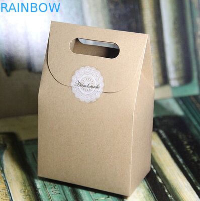 Σαφές καφετί κιβώτιο εγγράφου της Kraft για τη συσκευασία δώρων, προσαρμοσμένη εκτύπωση