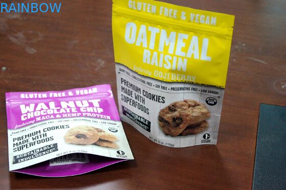 Στάση βαθμού τροφίμων επάνω στο καρύδι φερμουάρ, τσάντα αποθήκευσης τροφίμων πρόχειρων φαγητών/ευθυγραμμισμένη φύλλο αλουμινίου ξηρά τσάντα τροφίμων