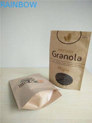 Προσαρμοσμένες τσάντες εγγράφου φερμουάρ κορυφή με το ωοειδές παράθυρο για Quinoa τη συσκευασία σπόρων