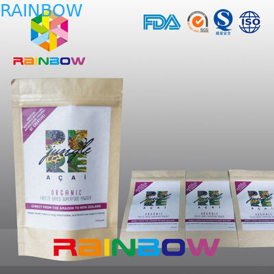 Τυπωμένη λογότυπο Ziplock εγγράφου Krafter σπόρων Chia συσκευασία τροφίμων πρόχειρων φαγητών τσαντών/καρυδιών