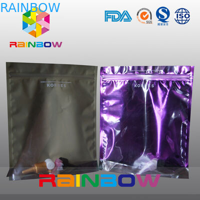 Στάση επάνω στην πλαστική καλλυντική τσάντα, PA/καλλυντικός διαφανής τσαντών συσκευασίας PE μπροστινός