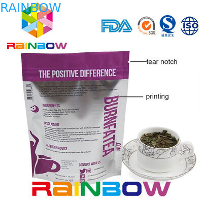 Reclosable μαζικές πλαστικές σακούλες που συσκευάζουν για το κιβώτιο τσαγιού με Gusset φερμουάρ και κατώτατων σημείων